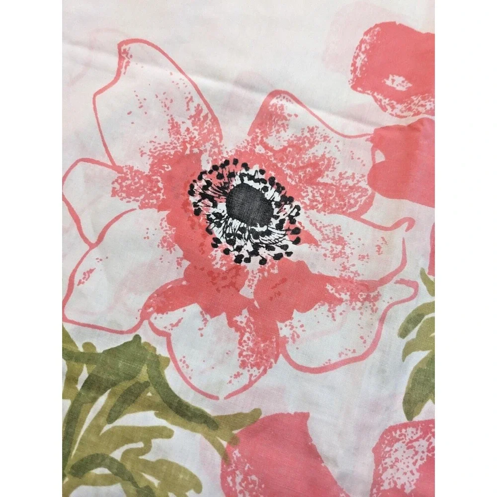 Vintage Vera Neumann Pillowcase Large‎ Scale Floral Pink Coral Orange Flowers